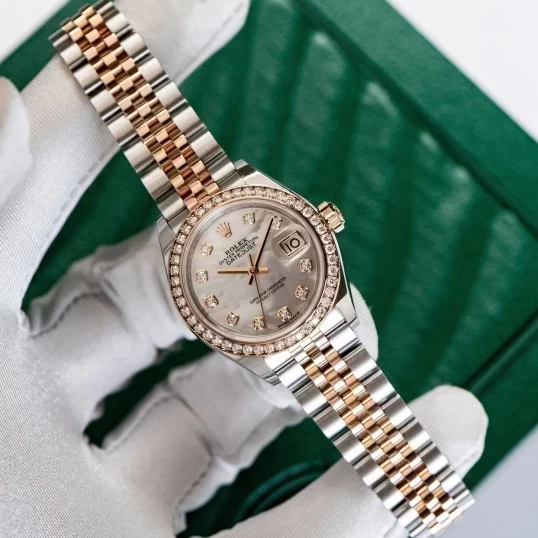 Rolex Oyster Perpetual Lady-Datejust 279381RBR 28mm MOP trắng dial