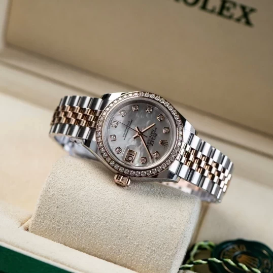 Rolex Oyster Perpetual Lady-Datejust 279381RBR 28mm MOP trắng dial