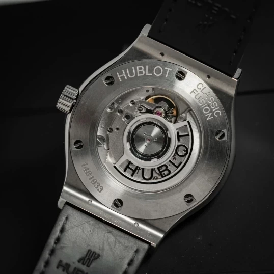 Hublot Classic Fusion Grey Titanium Pave Diamond 42mm 542.NX.7071.LR