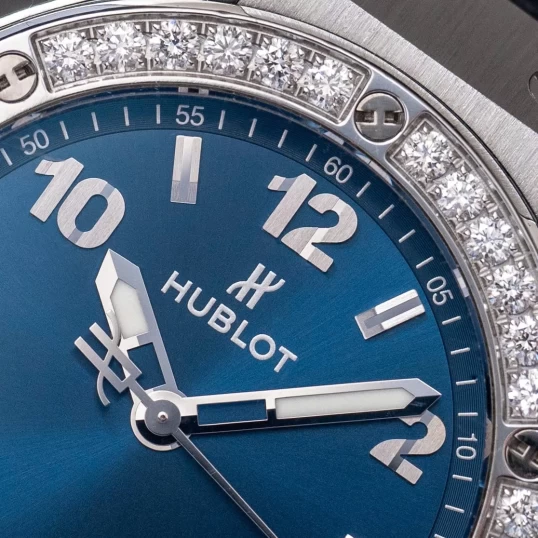 Hublot Big Bang Blue Dial Diamonds 38mm 361.SX.7170.LR.1204