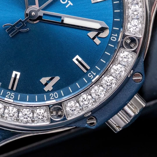 Hublot Big Bang Blue Dial Diamonds 38mm 361.SX.7170.LR.1204