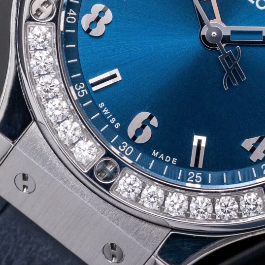 Hublot Big Bang Blue Dial Diamonds 38mm 361.SX.7170.LR.1204