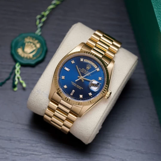 Rolex Day-Date 36mm 18048 Diamond Blue Dial