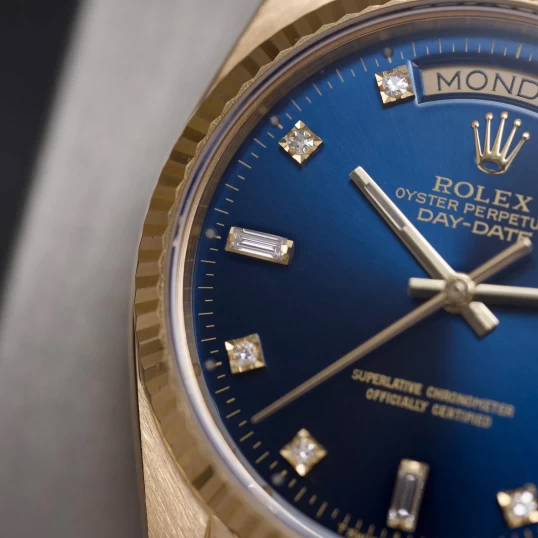 Rolex Day-Date 36mm 18048 Diamond Blue Dial