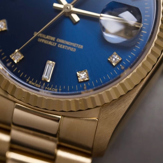 Rolex Day-Date 36mm 18048 Diamond Blue Dial