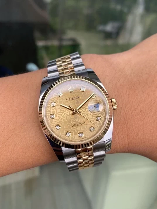 Rolex Oyster Perpetual Datejust 36mm 116233 Mặt Số Vi Tính Vàng (2014)