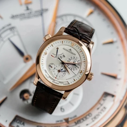 Jaeger LeCoultre 18k Moonphase Worldtime Power Reserve 40mm Q1502420 147.2.57.S
