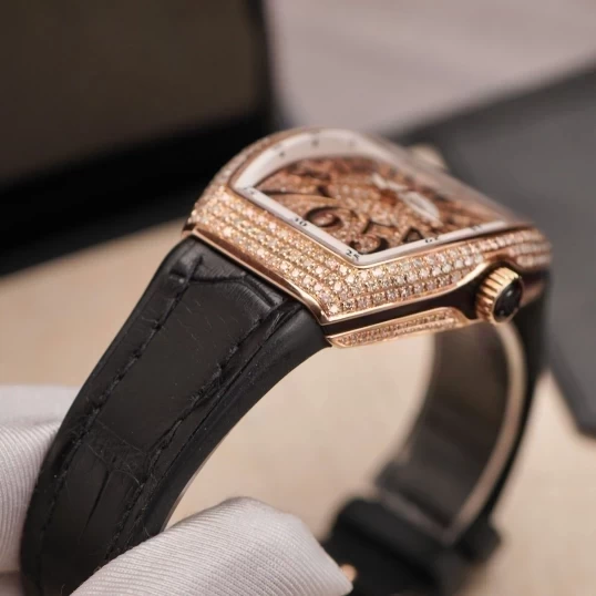 Franck Muller Vanguard V32 Rose Gold Full Diamonds