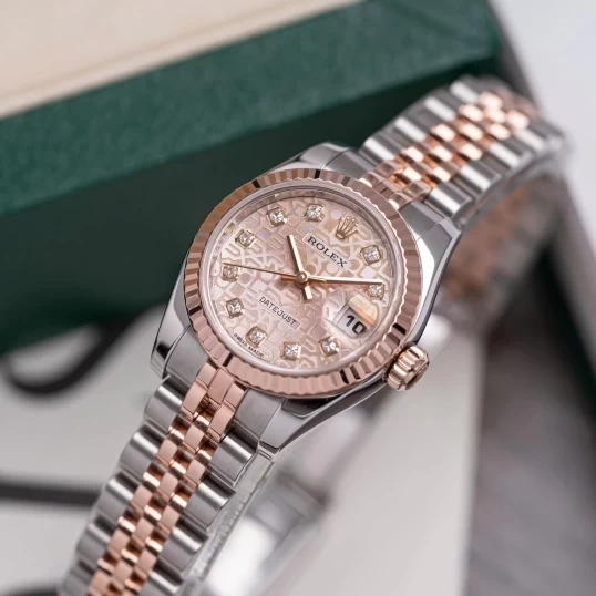 Rolex Oyster Perpetual Lady-Datejust 26mm 179171 Mặt số vi tính hồng