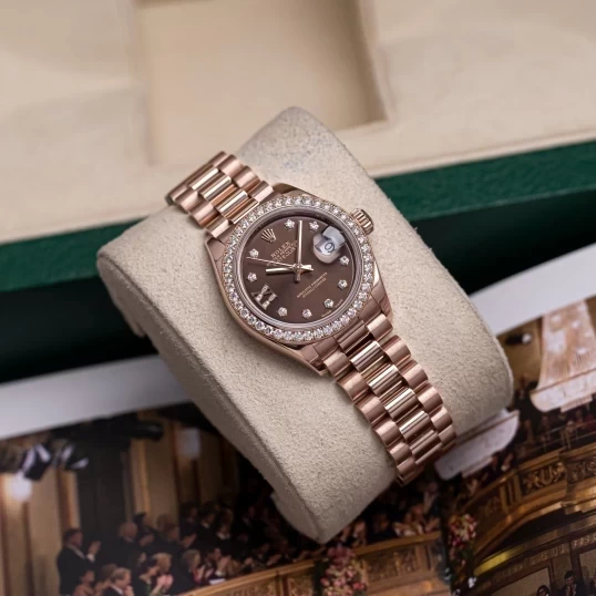 Rolex Oyster Perpetual Lady-Datejust 28mm 279135RBR Mặt số màu sô-cô-la