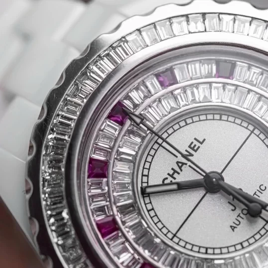 Chanel J12 White Ceramic Automatic Custom Bezel Diamonds 39mm
