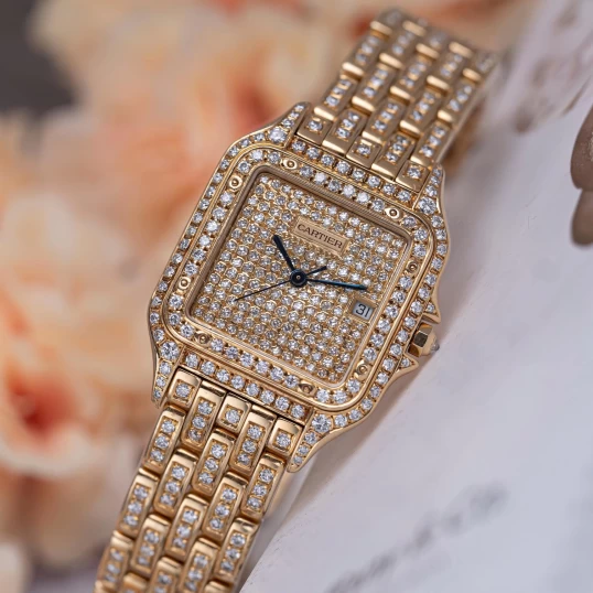 Cartier Panthere Quartz Diamond Ladies Watch Item