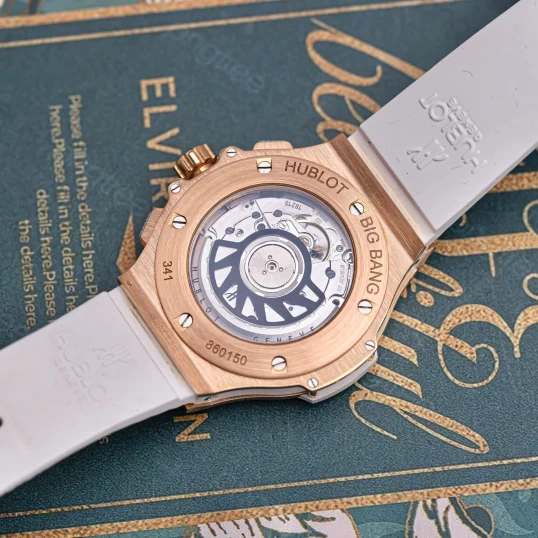 Hublot Big Bang 18K Rose Gold Diamonds White Dial 41mm 341.PE.230.RW.114