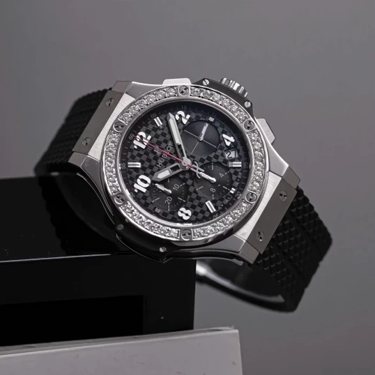 Hublot Big Bang Original Steel Ceramic 41mm 341.SB.131.RX Custom diamond bezel