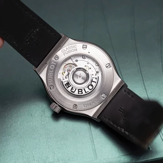 Hublot Classic Fusion Black Dial 42mm 542.NX.1171.RX Custom Diamond Pave Setting