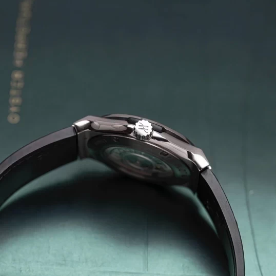 Hublot Classic Fusion Black Dial 42mm 542.NX.1171.RX Custom Diamond Pave Setting