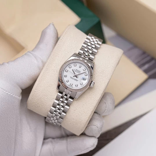 Rolex Oyster Perpetual Lady-Datejust 26mm 179174 mắt số men trắng