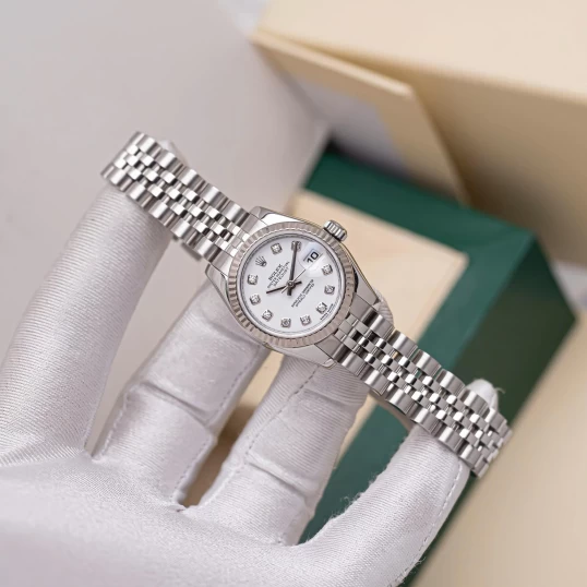 Rolex Oyster Perpetual Lady-Datejust 26mm 179174 mắt số men trắng