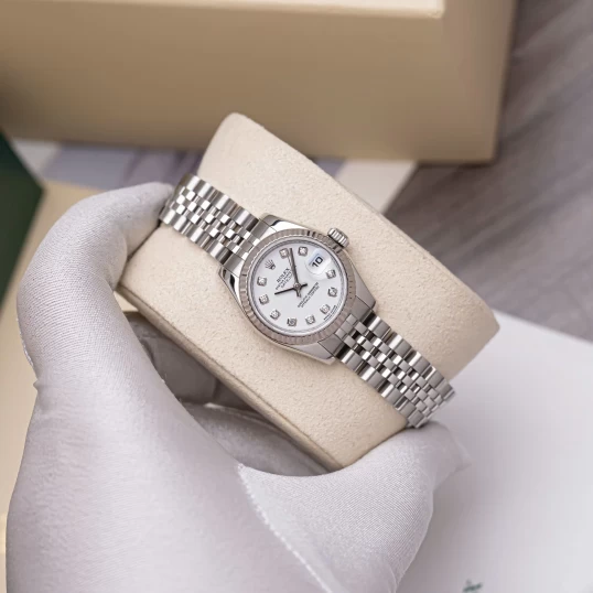 Rolex Oyster Perpetual Lady-Datejust 26mm 179174 mắt số men trắng