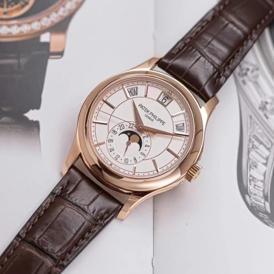 Patek Philippe Complications 40mm 5205R-001 Annual Calendar Moonphase White