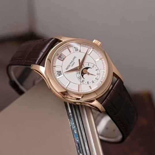 Patek Philippe Complications 40mm 5205R-001 Annual Calendar Moonphase White