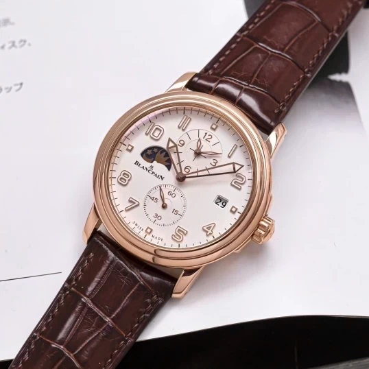 Blancpain Léman 2860-3642-53B – White Dial 18K Rose Gold