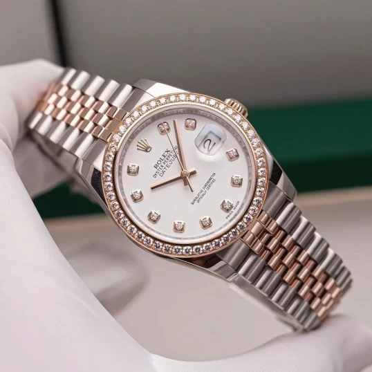 Rolex Oyster Perpetual Datejust 36mm 116231  Mặt số men trắng, Diamond Bezel