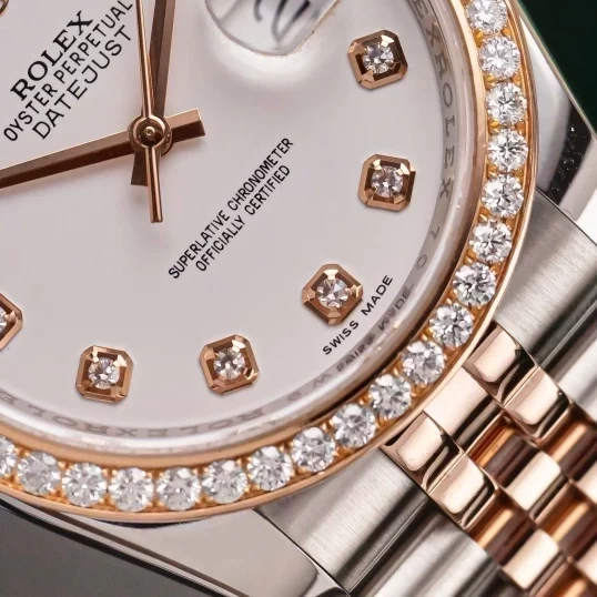 Rolex Oyster Perpetual Datejust 36mm 116231  Mặt số men trắng, Diamond Bezel