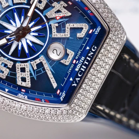 Franck Muller Yachting V41 Custom Diamond Blue Dial