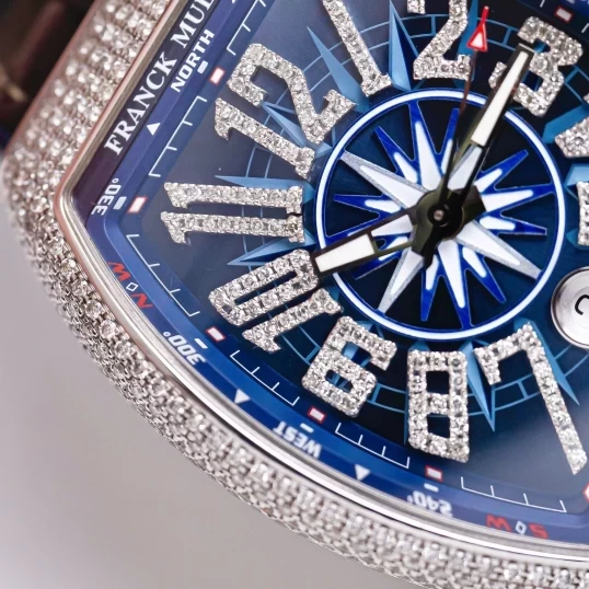 Franck Muller Yachting V41 Custom Diamond Blue Dial