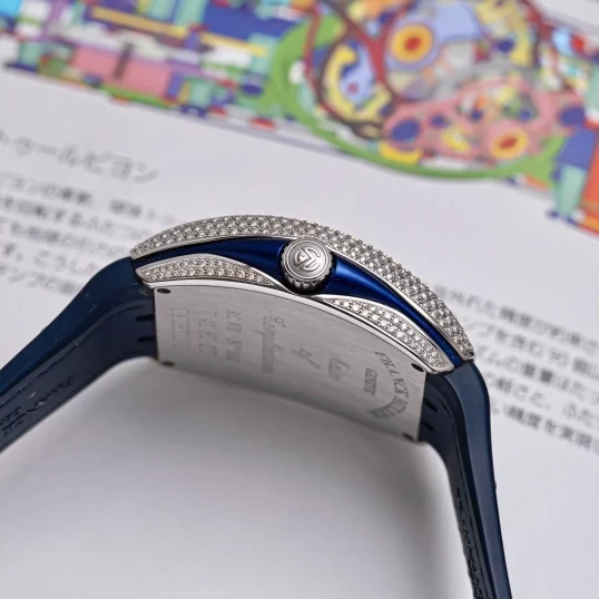 Franck Muller Yachting V41 Custom Diamond Blue Dial