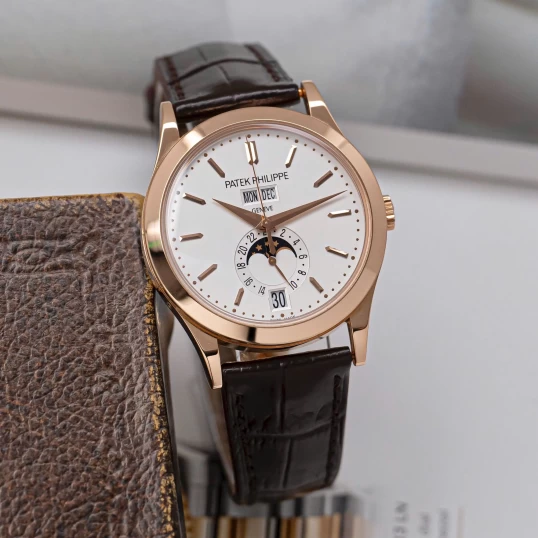 Patek Philippe Complications Annual Calendar Moon Phases 5396R-011 – 18K Rose Gold, White Dial