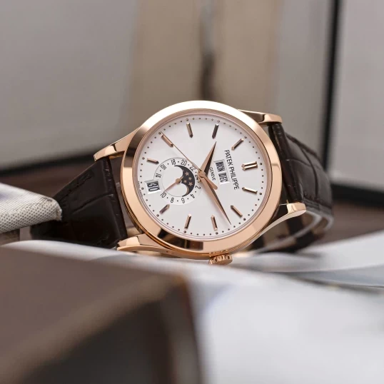 Patek Philippe Complications Annual Calendar Moon Phases 5396R-011 – 18K Rose Gold, White Dial