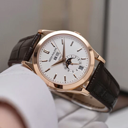 Patek Philippe Complications Annual Calendar Moon Phases 5396R-011 – 18K Rose Gold, White Dial