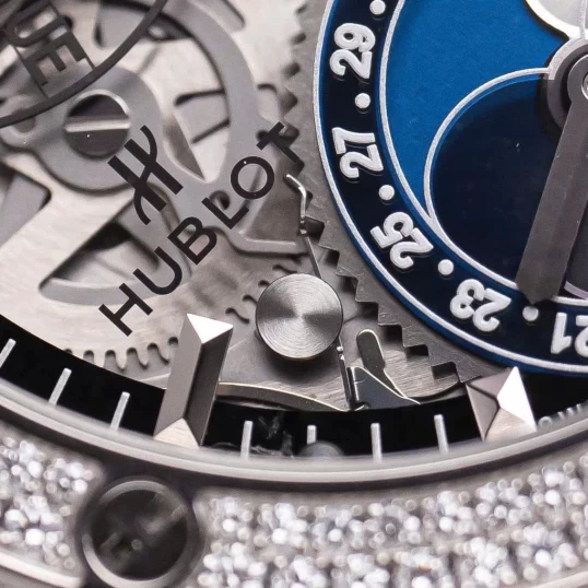 Hublot Classic Fusion Aerofusion Moonphase Titanium Pave Diamonds 42mm 547.NX.0170.LR.1704