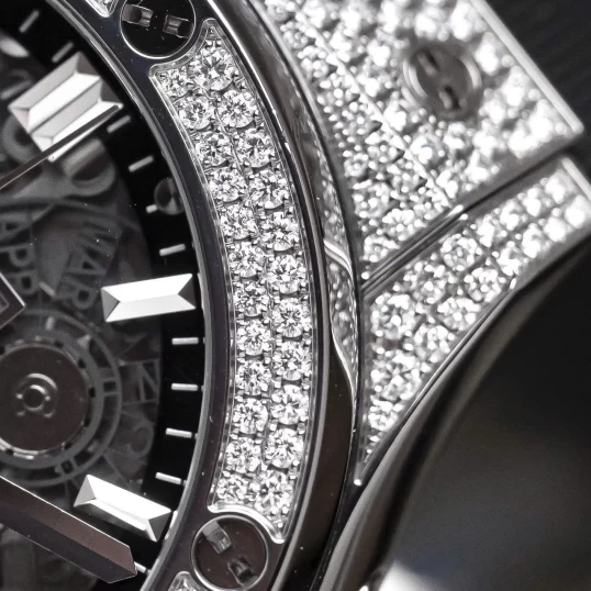 Hublot Classic Fusion Aerofusion Moonphase Titanium Pave Diamonds 42mm 547.NX.0170.LR.1704