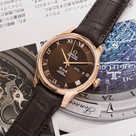 Omega De Ville Co-Axial Annual Calendar 41mm Ref. 431.53.41.22.13.001– Red Gold