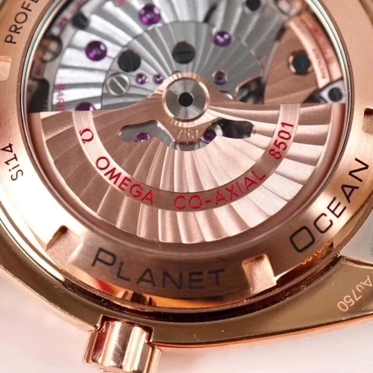 Omega Seamaster Planet Ocean 600M Co-Axial 42mm Ref 232.58.42.21.01.001– Red Gold / Diamond / Alligator