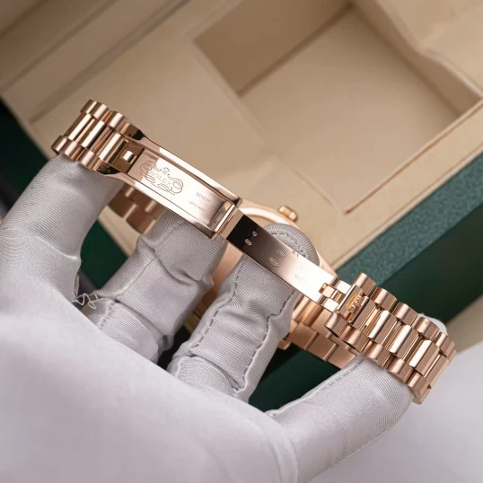 Rolex Oyster Perpetual Day-Date 36mm Ref. 118235 Sundust Dial – Custom Diamond Bezel