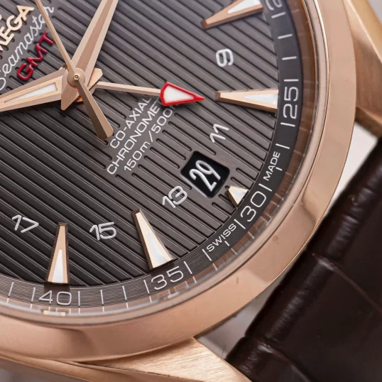 Omega Seamaster Aqua Terra 150M Co-Axial GMT 43mm Red Gold