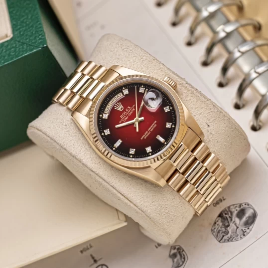 Rolex Oyster Perpetual Day-Date 36mm Ref. 18038 – Ombre Red Dial