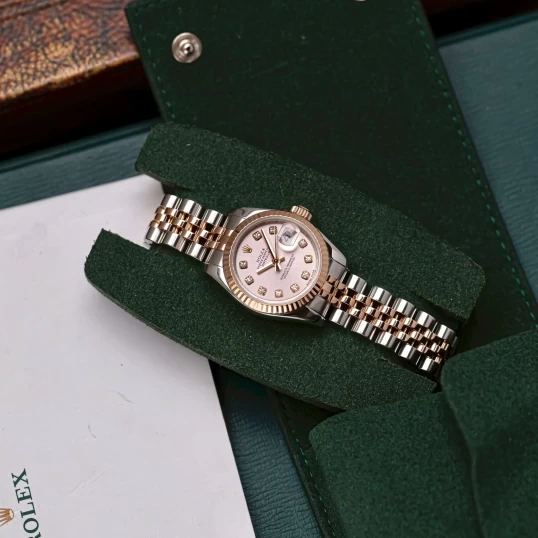 Rolex Oyster Perpetual Lady-Datejust 26mm 179171 Mặt số màu hoa hồng