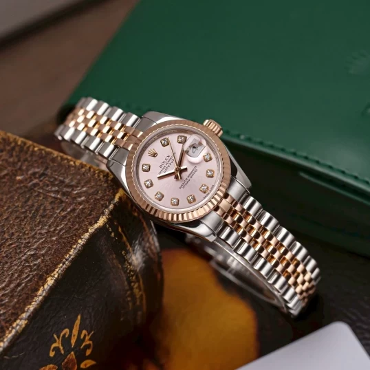 Rolex Oyster Perpetual Lady-Datejust 26mm 179171 Mặt số màu hoa hồng