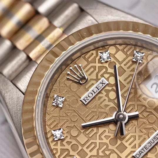 Rolex Lady-Datejust 26mm 69179 Tridor President – Mặt Vi Tính Vàng, Cọc Số Kim Cương