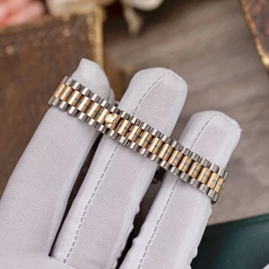 Rolex Lady-Datejust 26mm 69179 Tridor President – Mặt Vi Tính Vàng, Cọc Số Kim Cương
