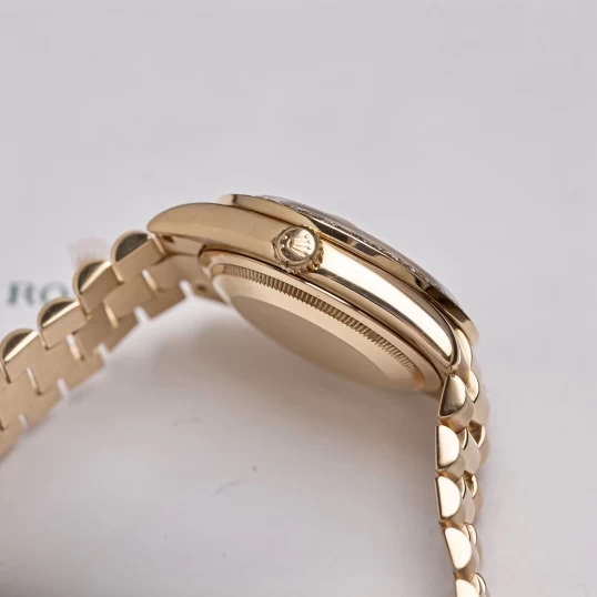 Rolex Oyster Perpetual Day-Date 36mm 118238 Champagne Dial - Custom Diamond Bezel