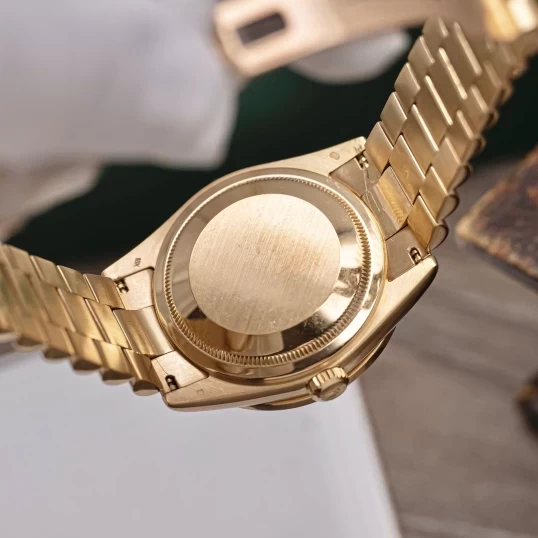Rolex Oyster Perpetual Day-Date 36mm 118238 Champagne Dial - Custom Diamond Bezel