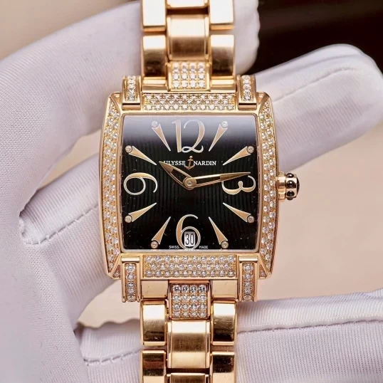 Ulysse Nardin Caprice 136-91AC/06-02 Rose Gold Diamond Black Dial