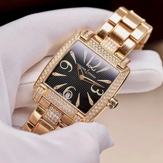 Ulysse Nardin Caprice 136-91AC/06-02 Rose Gold Diamond Black Dial