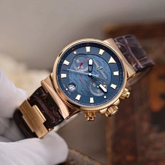 Ulysse Nardin Maxi Marine Chronograph Blue Seal 45mm Limited Edition 356-68 – Rose Gold